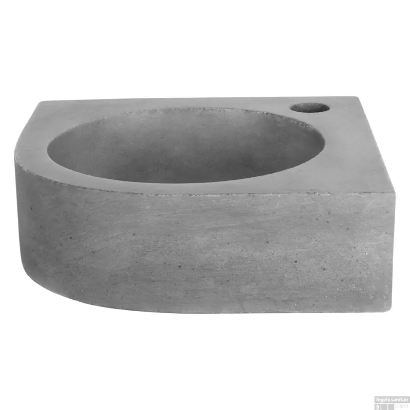 Fontein Differnz Cleo Hoekfontein 30x30x10 cm Beton Grijs Nieuw