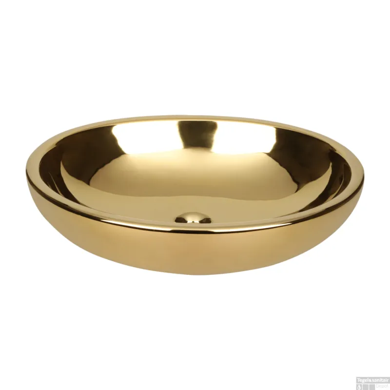 Favoriet Waskom Differnz Dias Ovaal 50x38x14 cm Keramiek Goud