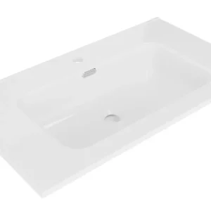 Betaalbaar Wastafel Bajo Enkel Met 1 Kraangat 80x46x1,8cm Keramiek Glans Wit