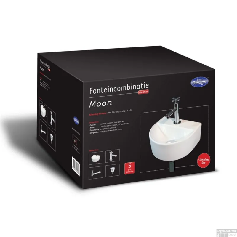 Fonteinset Best Design Moon One Pack Half rond 25x30 cm Uitverkoop