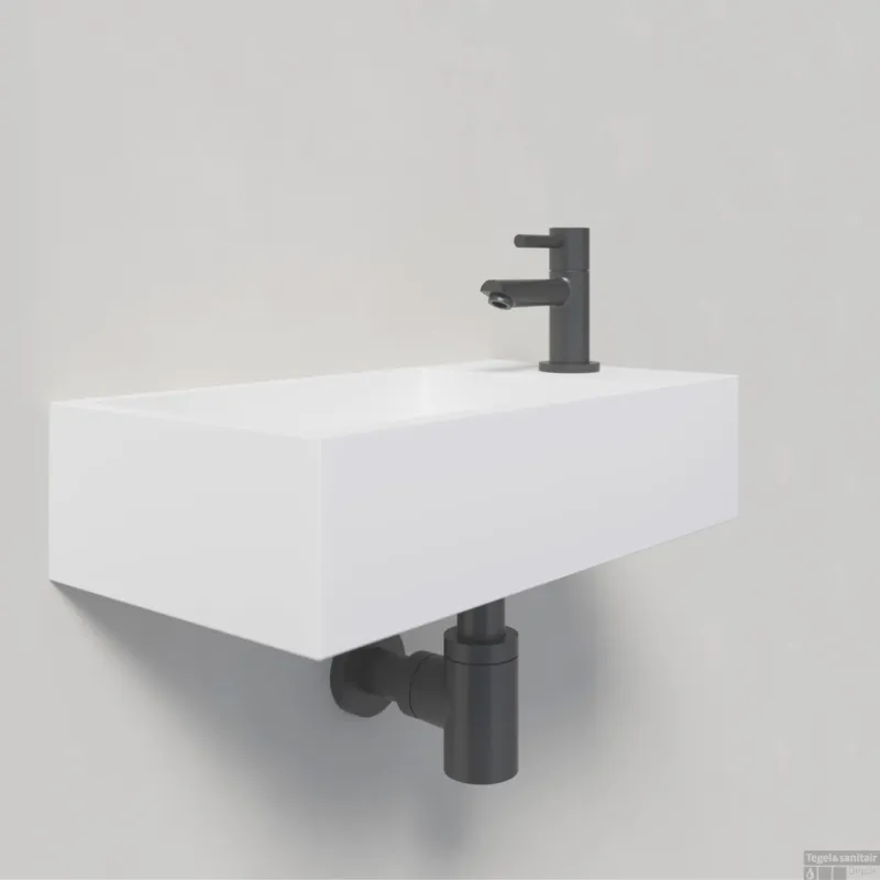 Fontein Wiesbaden Solid Surface 40x22x10 cm (Rechts) Finale Uitverkoop