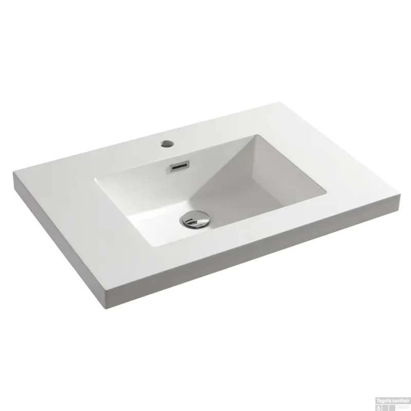 Populair Wastafel Differnz Reno 75 cm Wit