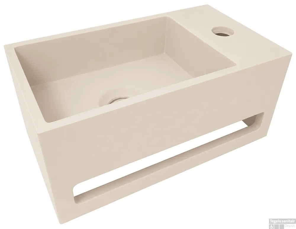 Fontein Julia Rechts Rechthoekig 35x20x16cm Solid Surface Beige Bestel Nu
