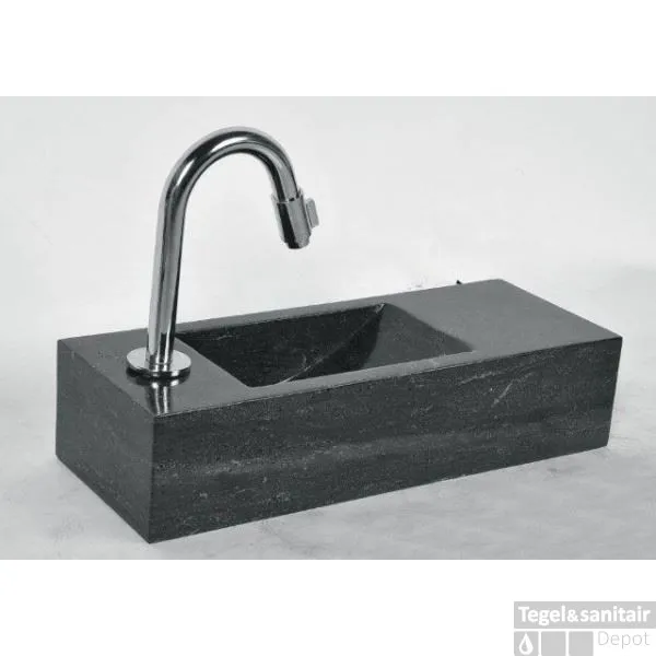 Korting FonteinPack Slim hardsteen Links 45X17X10CM (Keuze uit 18 kranen)