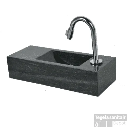 FonteinPack Slim hardsteen Rechts 45X17X10CM (Keuze uit 18 kranen) Finale Uitverkoop