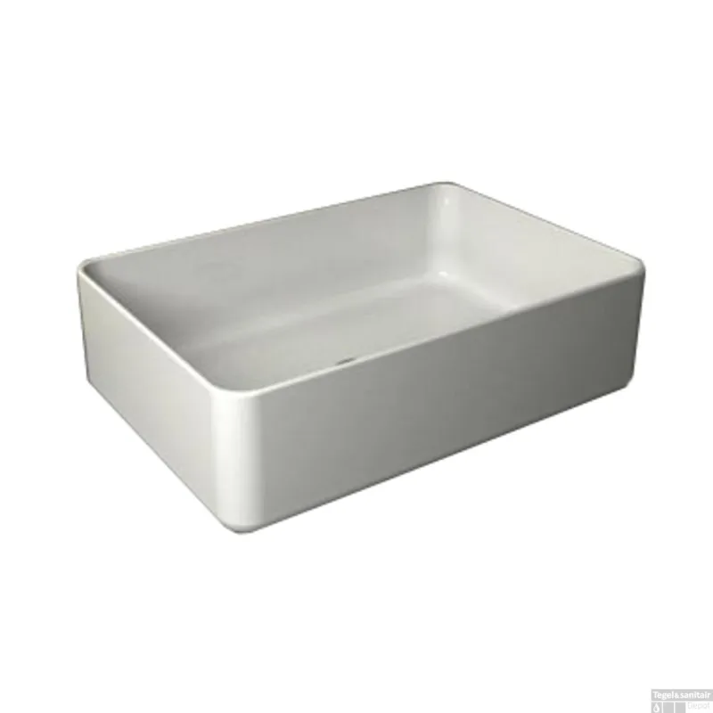 Waskom Wiesbaden Link opzet model Rechthoek 35x50x14.5cm Wit Exclusieve Aanbieding