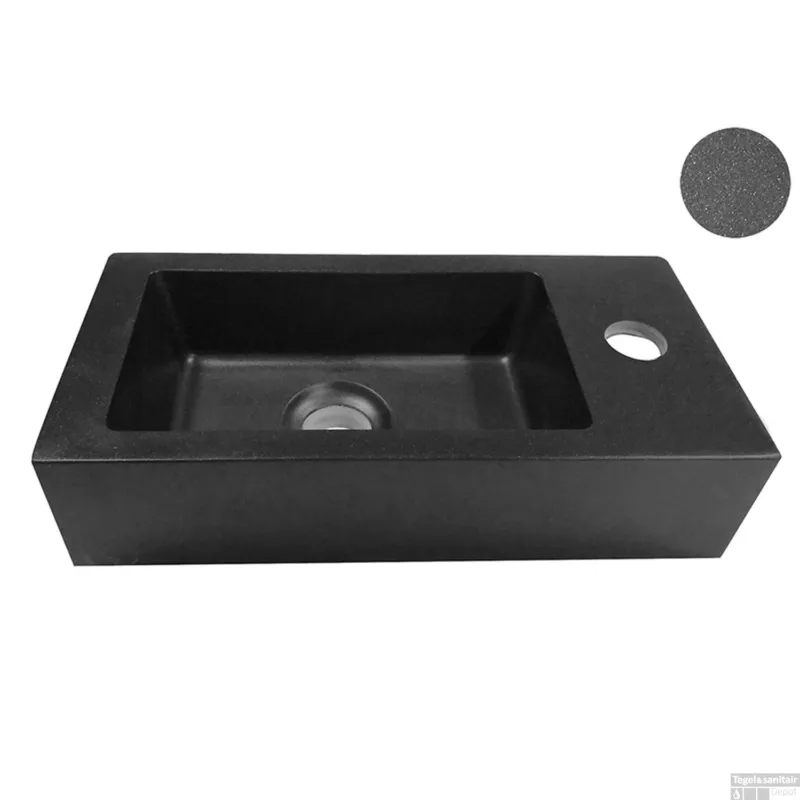 Exclusieve Aanbieding Fontein Wiesbaden Mini-Rhea Rechts 36,5x18x9 cm Quartz