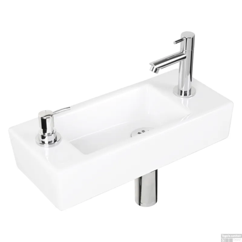 Weekendaanbieding Fonteinset Differnz Sapon 44x18x9 cm Wit
