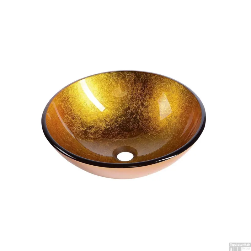 Waskom Sapho Beauty Rond 42 cm Goud Oranje Snelle Levering