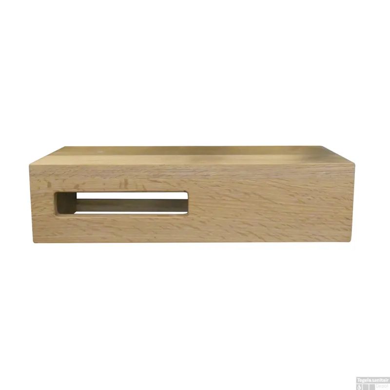 Uitverkoop Planchet BWS Oak Fonteinplank 40x21x10 cm Links Eikenhout