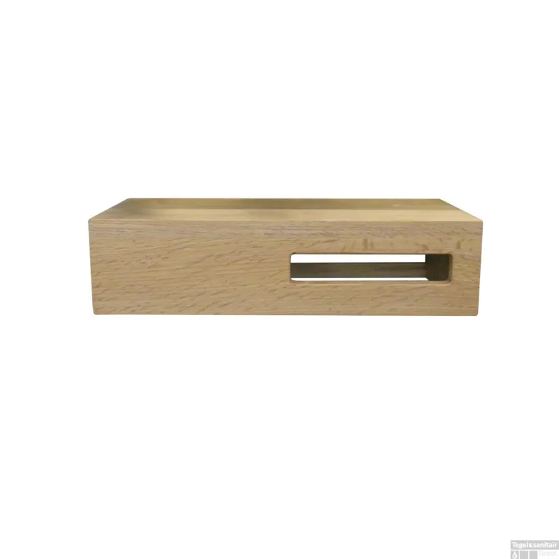 Planchet BWS Oak Fonteinplank 40x21x10 cm Rechts Eikenhout Op = Op