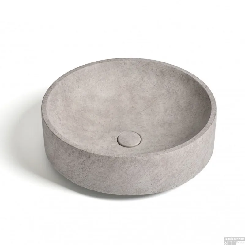 Waskom Ideavit Idea.Deco 45.5x45.5x14.5 cm Rond Beton Grijs/Bruin Snelle Levering