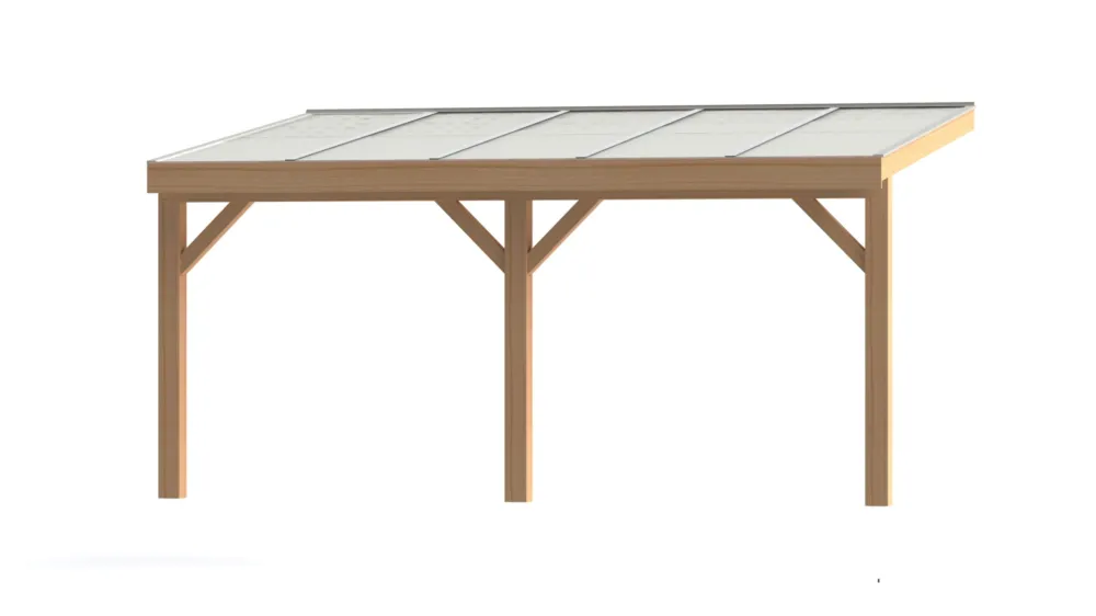 Weekendaanbieding Douglas Veranda 500x400 cm | 5x4 m | Houten Veranda aan Huis of Schuur - Douglas veranda 500x400 fijnbezaagd helder