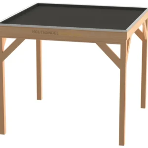 Rechtstreeks Van De Fabrikant Douglas Houten Overkapping Bouwpakket / Materiaalpakket 300x300cm (3x3 meter) - Achterwand Enkel Bekleed Zwart Gedompeld