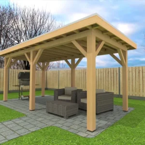 Douglas Overkapping 600x300 cm / 6x3 m | Bouwpakket | Robuust - Optie* Isolatie pakket Rechtstreeks Van De Fabrikant
