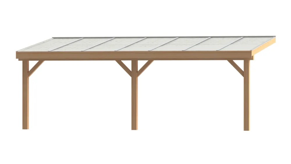 Shop Nu Douglas Veranda 700x400 cm | 7x4 m | Houten Veranda aan Huis of Schuur - Douglas veranda 700x400 fijnbezaagd helder