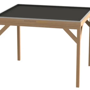 Betrouwbaar Douglas Houten Overkapping Bouwpakket / Materiaalpakket 350x350cm (3.5x3.5 meter) - Achterwand Dubbel Bekleed Zwart Gespoten