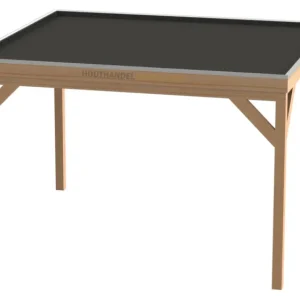 Douglas Houten Overkapping Bouwpakket / Materiaalpakket 400x350cm (4x3,5meter) - Achterwand Dubbel Bekleed Zwart Gedompeld Hoge Kwaliteit