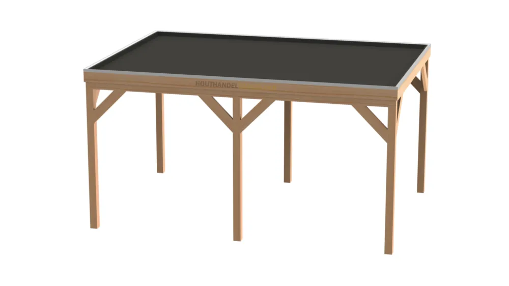 Douglas Houten Overkapping Bouwpakket / Materiaalpakket 500x350cm (5x3,5 meter) - basis materiaalpakket 350 x 500 Geschaafde uitvoering Bestseller