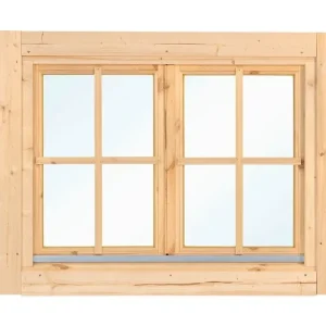 Speciale Aanbieding Dubbel vuren draai / kiepraam L6 met kozijn en roedes | B120xH92cm - Dubbel vuren draai / kiepraam L6
