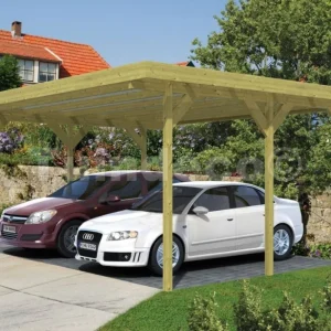 Dubbele Carport 600x500cm (6x5m) - Dubbele carport| Inclusief dakbedekking Merkproduct