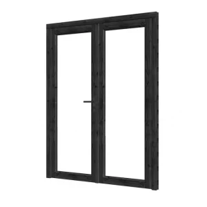 Douglas glasdeur dubbel steel look met kozijn - Glasdeur Bestseller