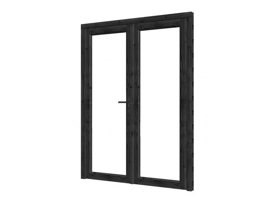 Douglas glasdeur dubbel steel look met kozijn - Glasdeur Bestseller