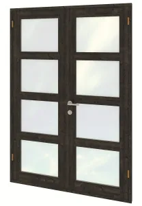 Actieprijs Dubbele deurmodule modern zwart gespoten - Dubbele deurmodule modern zwart gespoten