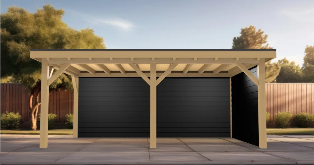 Shop Nu Eiken Overkapping Robuust Bouwpakket | 600x350 cm | 6x3,5 m - Materialenpakket Robuust 600x350
