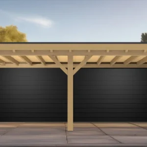 Gratis Retour Eiken Overkapping Robuust Bouwpakket | 700x350 cm | 7x3,5 m - Materialenpakket Robuust 700x350