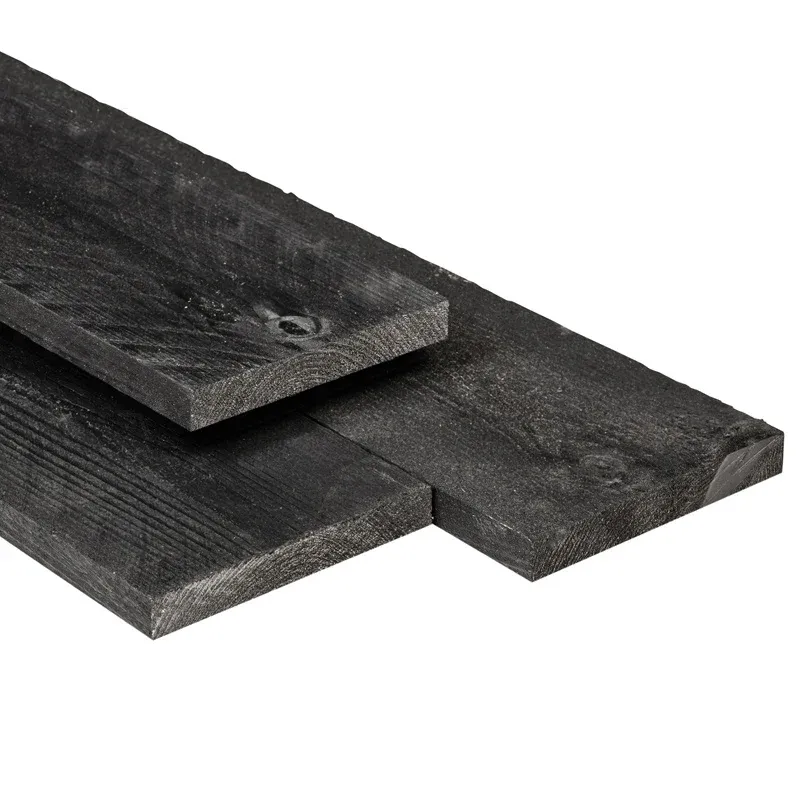 Laatste Kans Douglas Plank 16x140mm Zwart Geimpregneerd Scherpkantig - 400cm