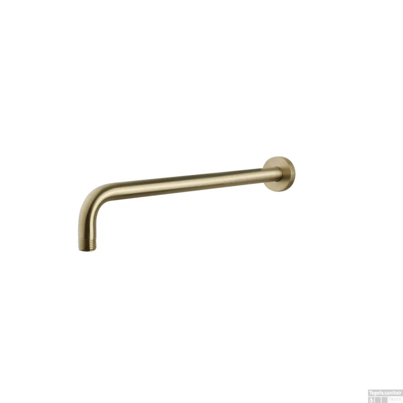Luxe Douche-Arm Wiesbaden Rond Muurbevestiging 35 cm Geborsteld Messing Goud Meest Verkocht