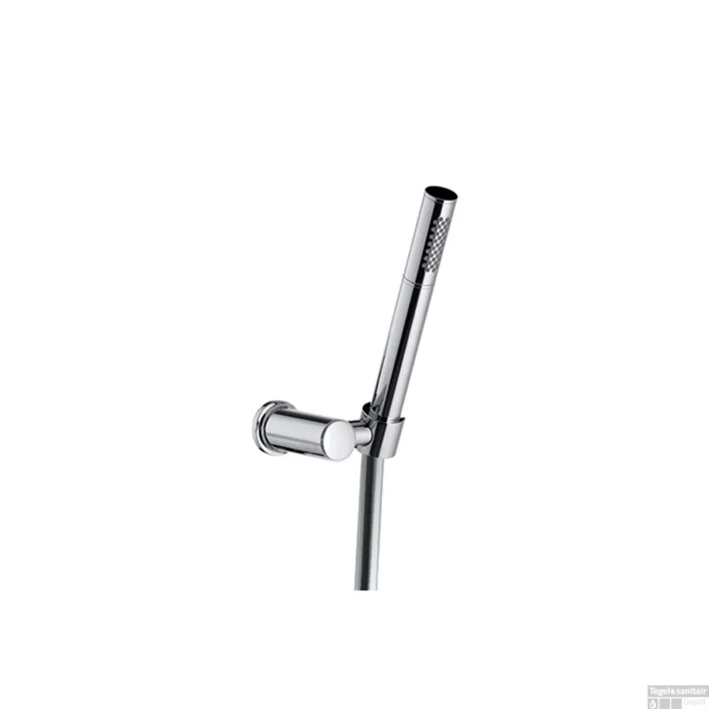 Verstelbare Wandsteun Hotbath Mate Met Argenta Doucheslang 100 cm en ABS Handdouche Chroom Op = Op