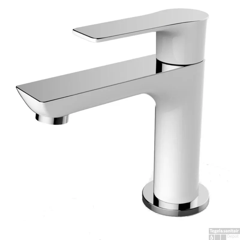 Snelle Levering Fonteinkraan Larga 13 cm Wit Chroom