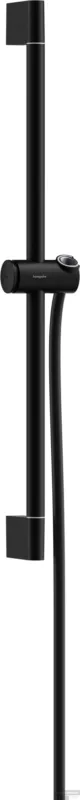 Populair Hansgrohe Unica glijstang Pulsify S 65 cm met push-schuifstuk en doucheslang, mat zwart