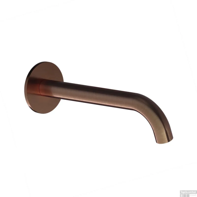 OUTLET Wastafelkraan Uitloop Hotbath Cobber Rond 18 cm Geborsteld Koper PVD Nu Kopen