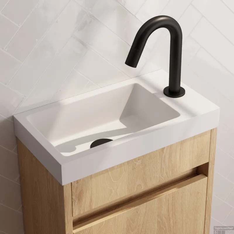 Goedkoop Opbouw Fonteinkraan Brauer Black Carving Edition Met Gebogen Uitloop Mat Zwart