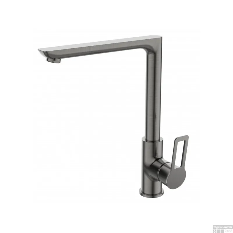 Wastafelkraan Sanimar Tirreno Eengreepshendel 29,3 cm Gunmetal Koopje