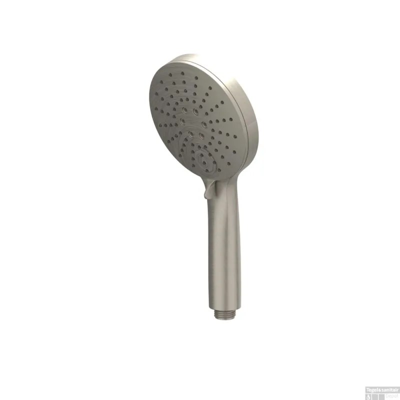 Gereduceerde Prijs Handdouche IVY Verstelbaar 3-Standen met Antikalk Nozzels van ABS Kunststof Geborsteld Nickel PVD