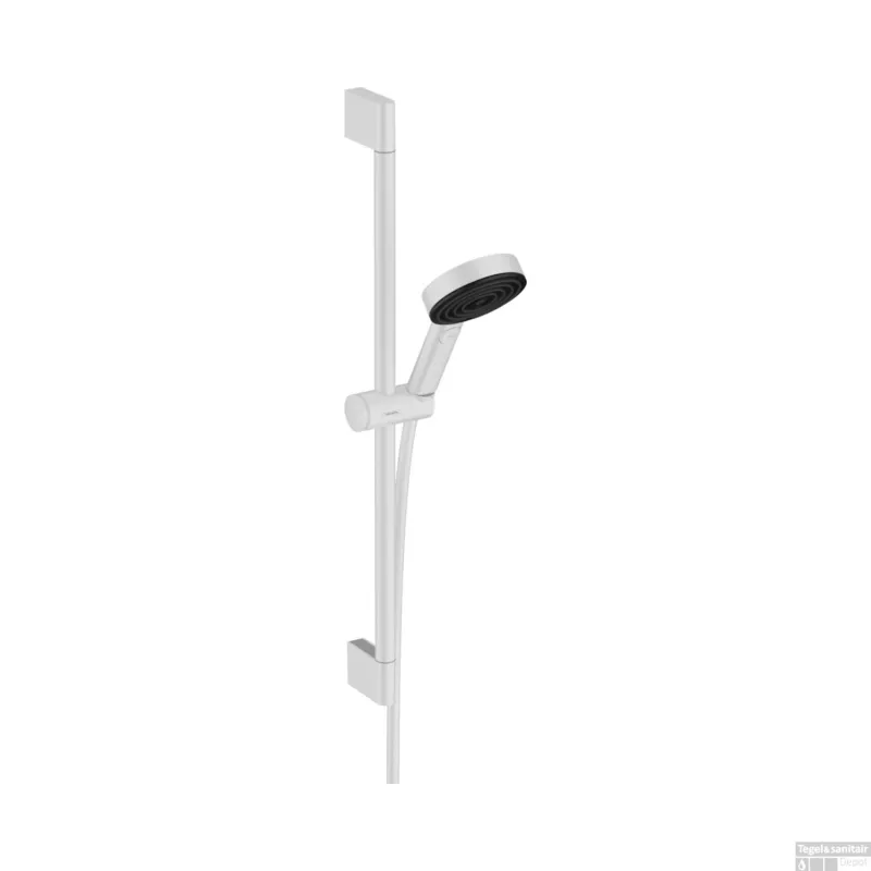 Doucheset HansGrohe Pulsify Select S 3 Jets Relaxation EcoSmart Met Glijstang 65 cm Mat Wit Korting