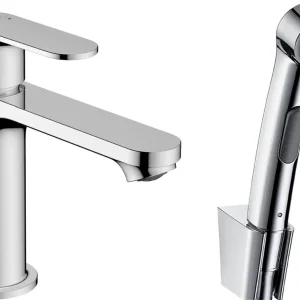 Hansgrohe Rebris S ééngreeps wastafelmengkraan 110 met bidette handdouche en doucheslang 160 cm zonder afvoer, chroom Uitverkoop