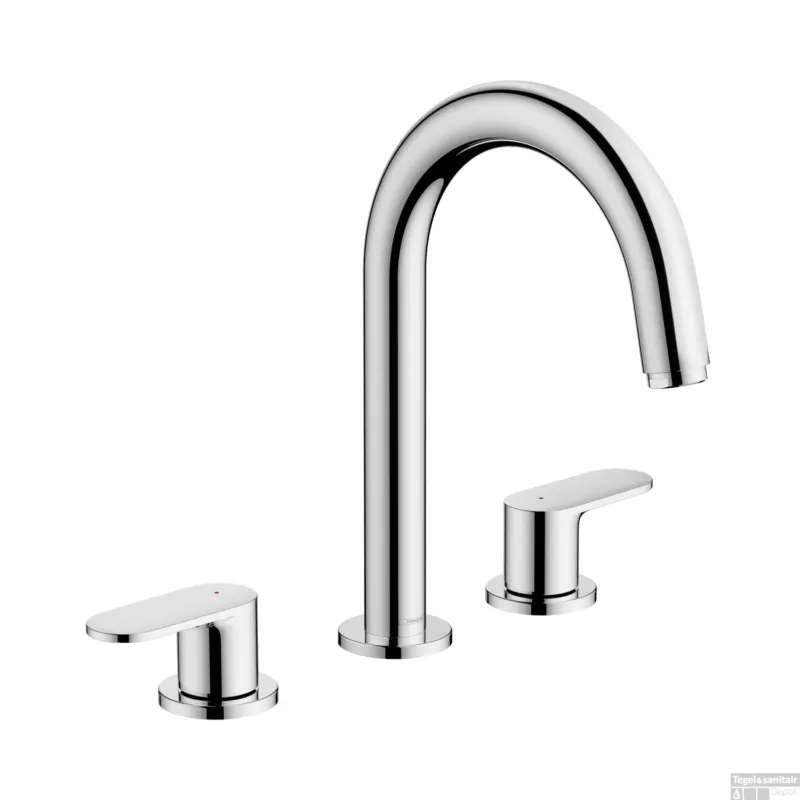 Speciale Aanbieding Wastafelmengkraan 3-gats HansGrohe Vernis Blend Met Trekwaste Chroom