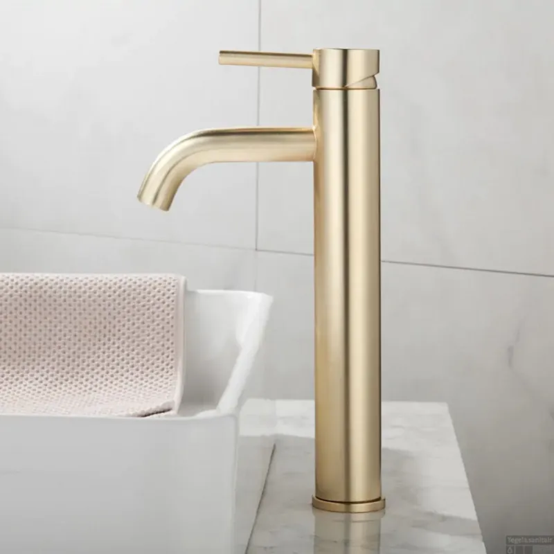 Actieprijs Wastafelkraan BWS Plus 30.5 cm Mat Goud