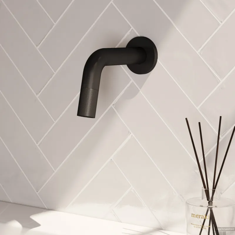 Inbouw Fonteinkraan Brauer Black Carving Edition Inkortbaar Mat Zwart Veilige Betaling