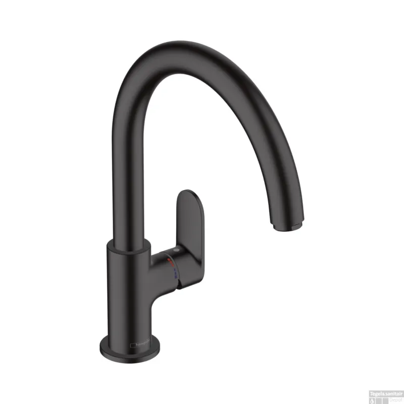 Gratis Retour Keukenmengkraan HansGrohe Vernis Blend M35 Eengreeps Met Draaibare Uitloop Mat Zwart
