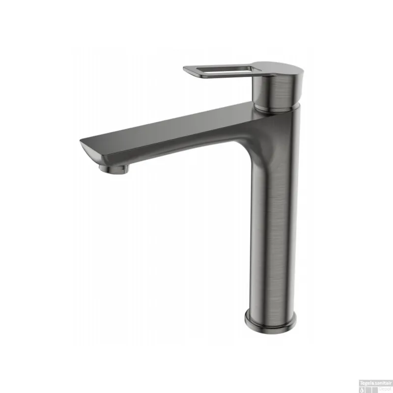 Wastafelkraan Sanimar Tirreno Verhoogd Gunmetal Gratis Retour
