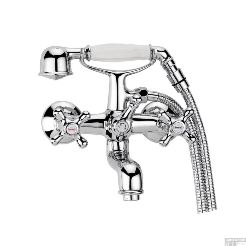 Badmengkraan Sapho Victoria met Handdouche 2-knop 15.9 cm Chroom Finale Uitverkoop