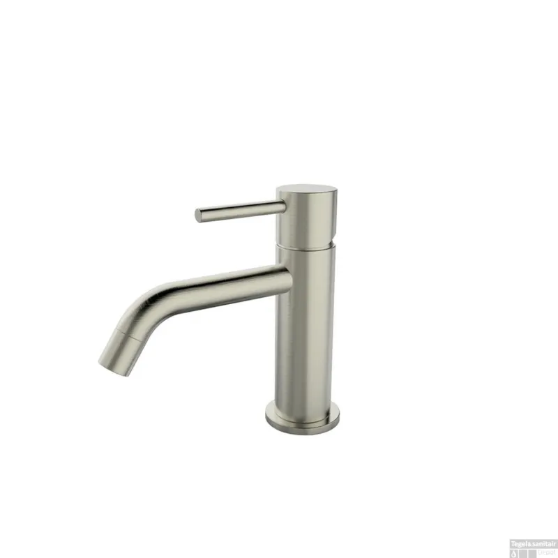 Wastafelmengkraan Opbouw Wiesbaden Style Uitloop 6.5 cm 1-hendel Geborsteld Staal Merkproduct