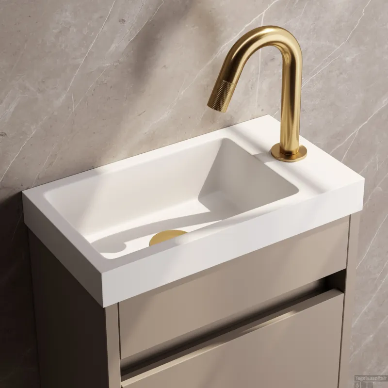 Opbouw Fonteinkraan Brauer Gold Carving Edition Met Gebogen Uitloop Goud Geborsteld PVD Tijdelijk Beschikbaar