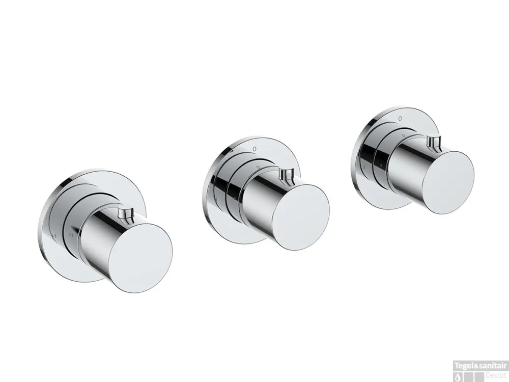 Exclusieve Aanbieding Afbouwdeel Thermostatische Douchekraan Wiesbaden Caral Met 2 Stopkranen Chroom